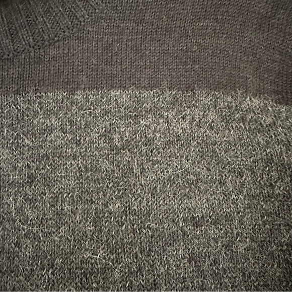 GRAN SASSO Vision Italian Wool Alpaca Gray Turtleneck Sweater Quiet Luxury L - Picture 12 of 13